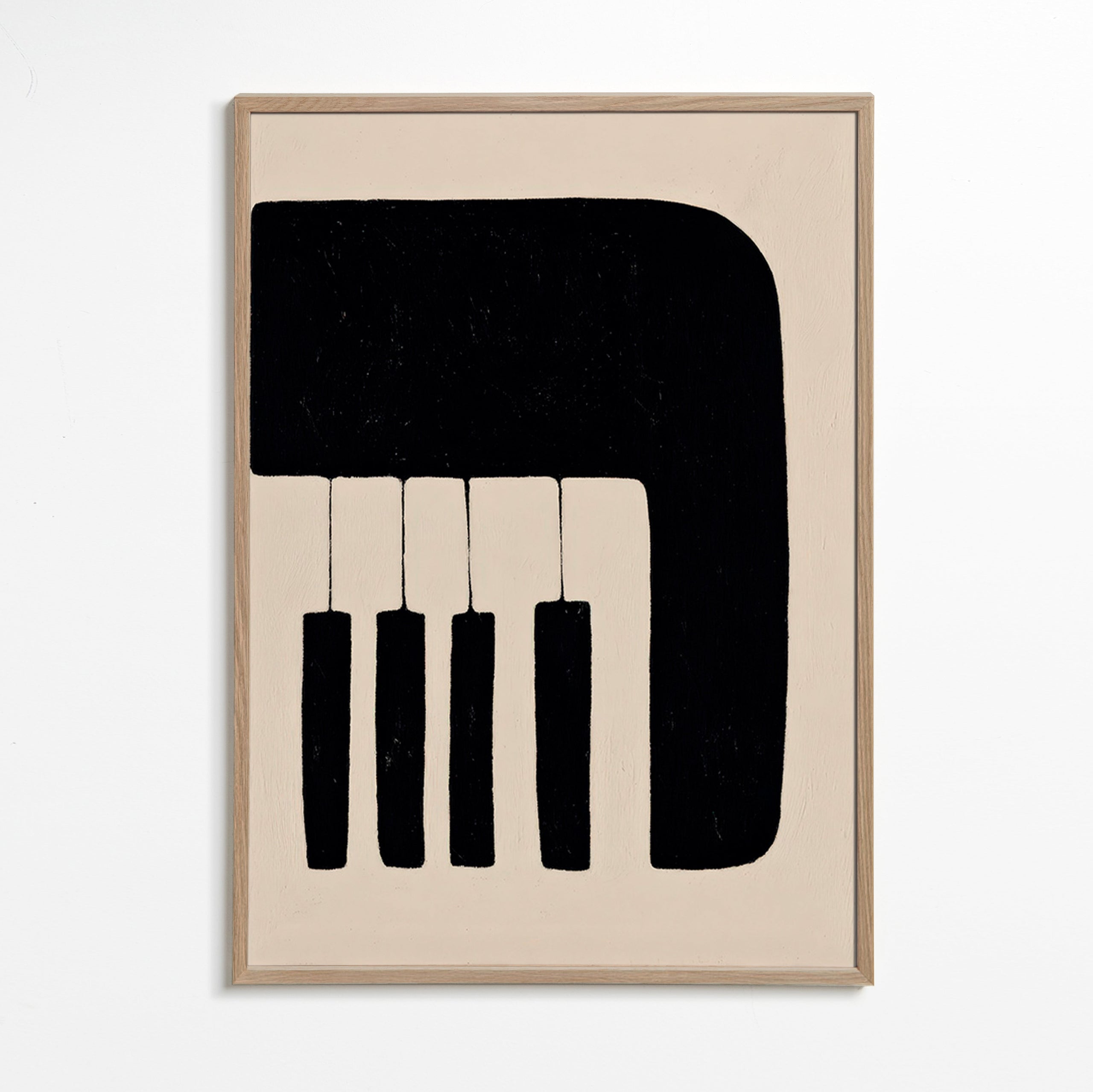 Minimalistisk piano-billede med tangenter