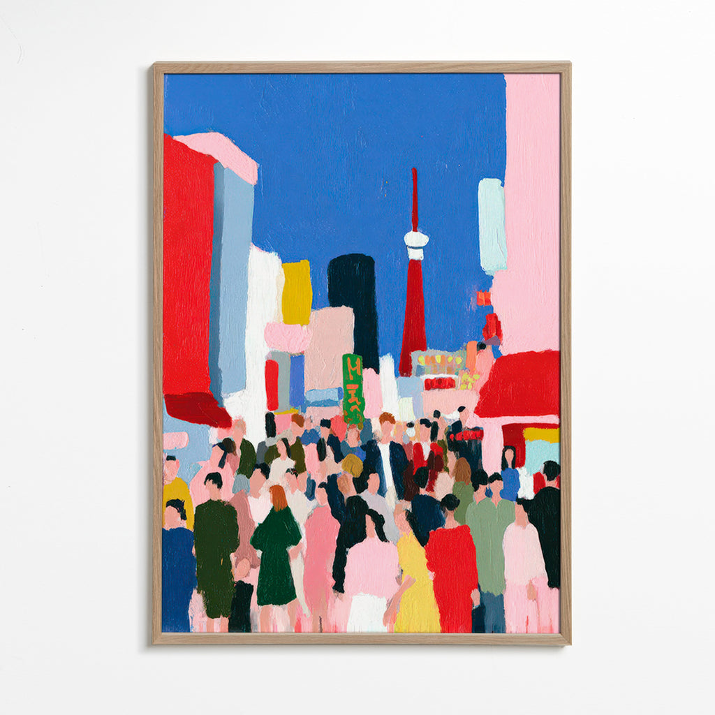 Byplakat Tokyo farverig