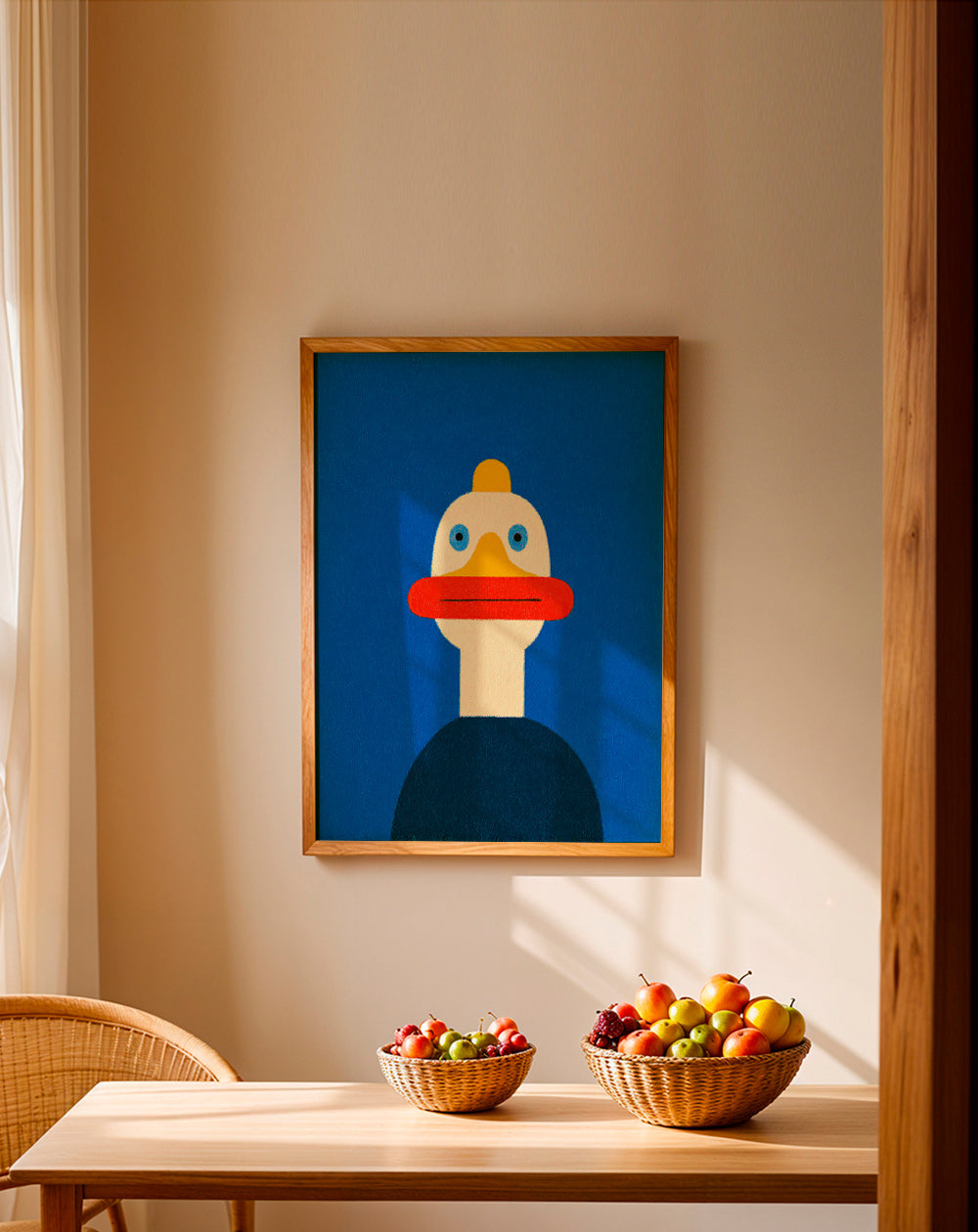 Plakat blå and illustration
