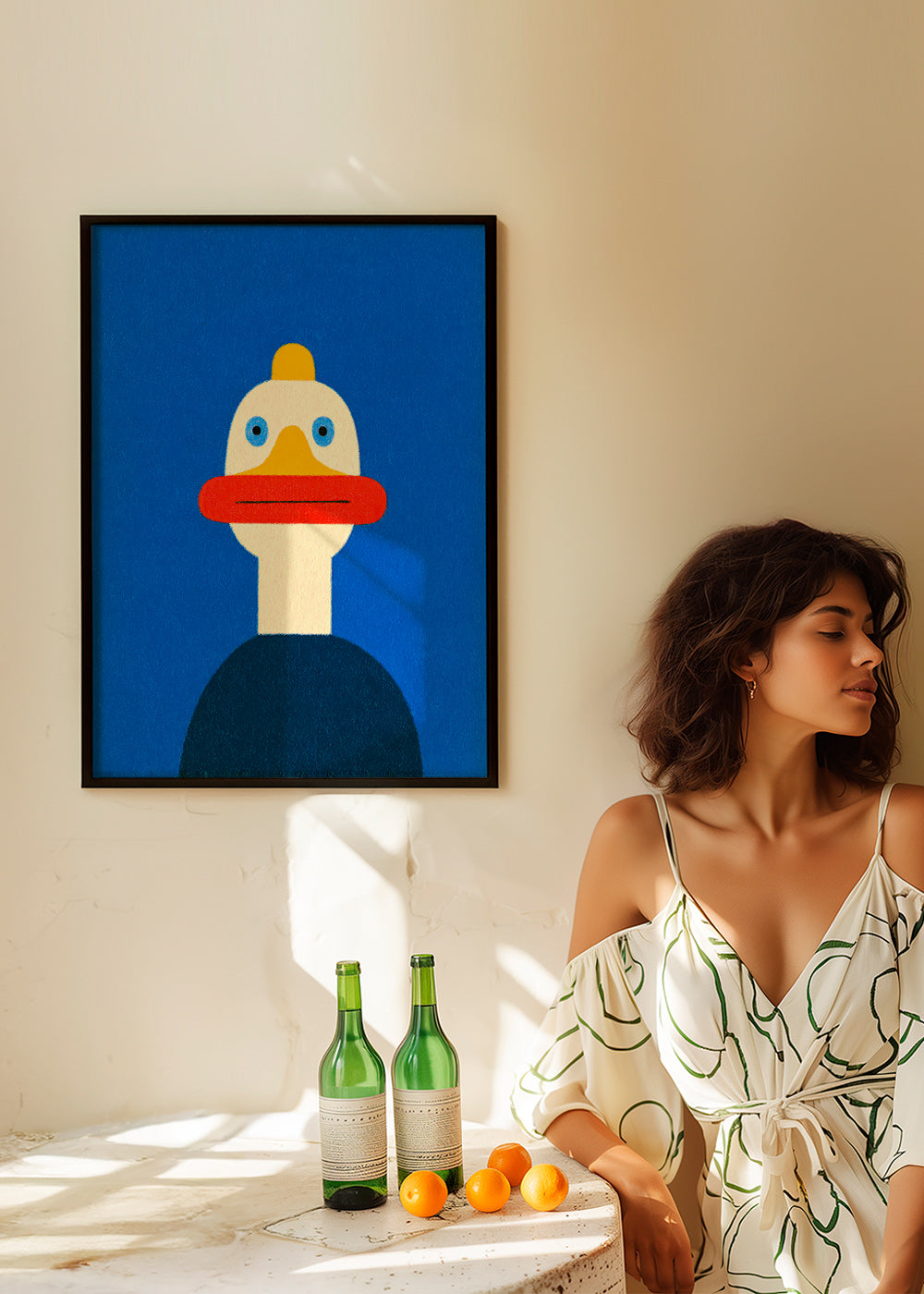 Plakat blå and illustration