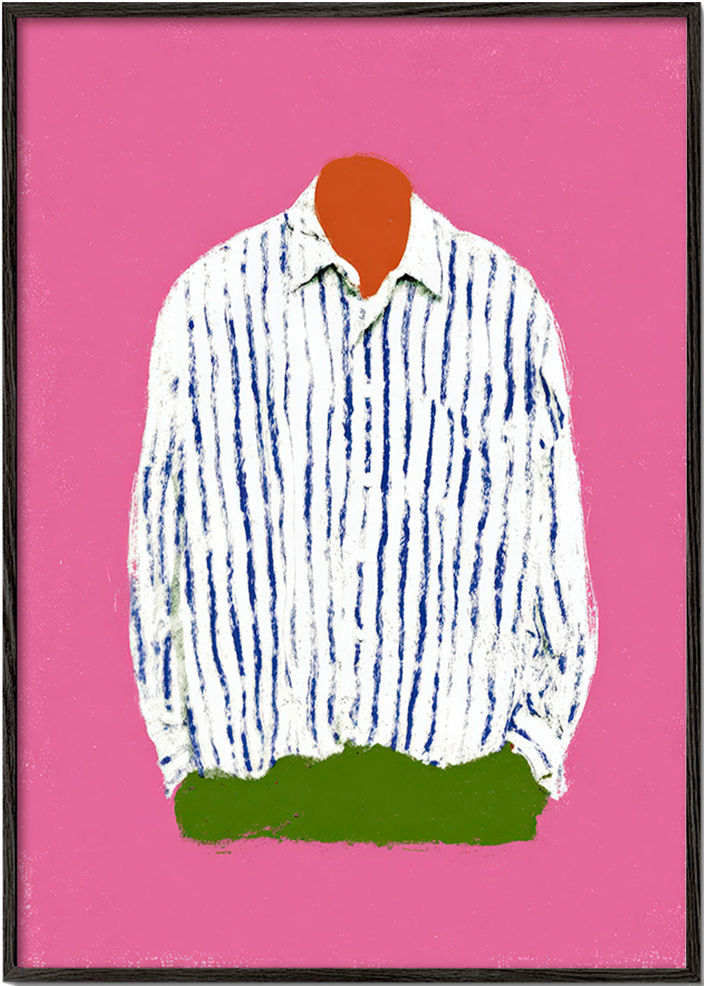 Illustration stribet skjorte på pink baggrund