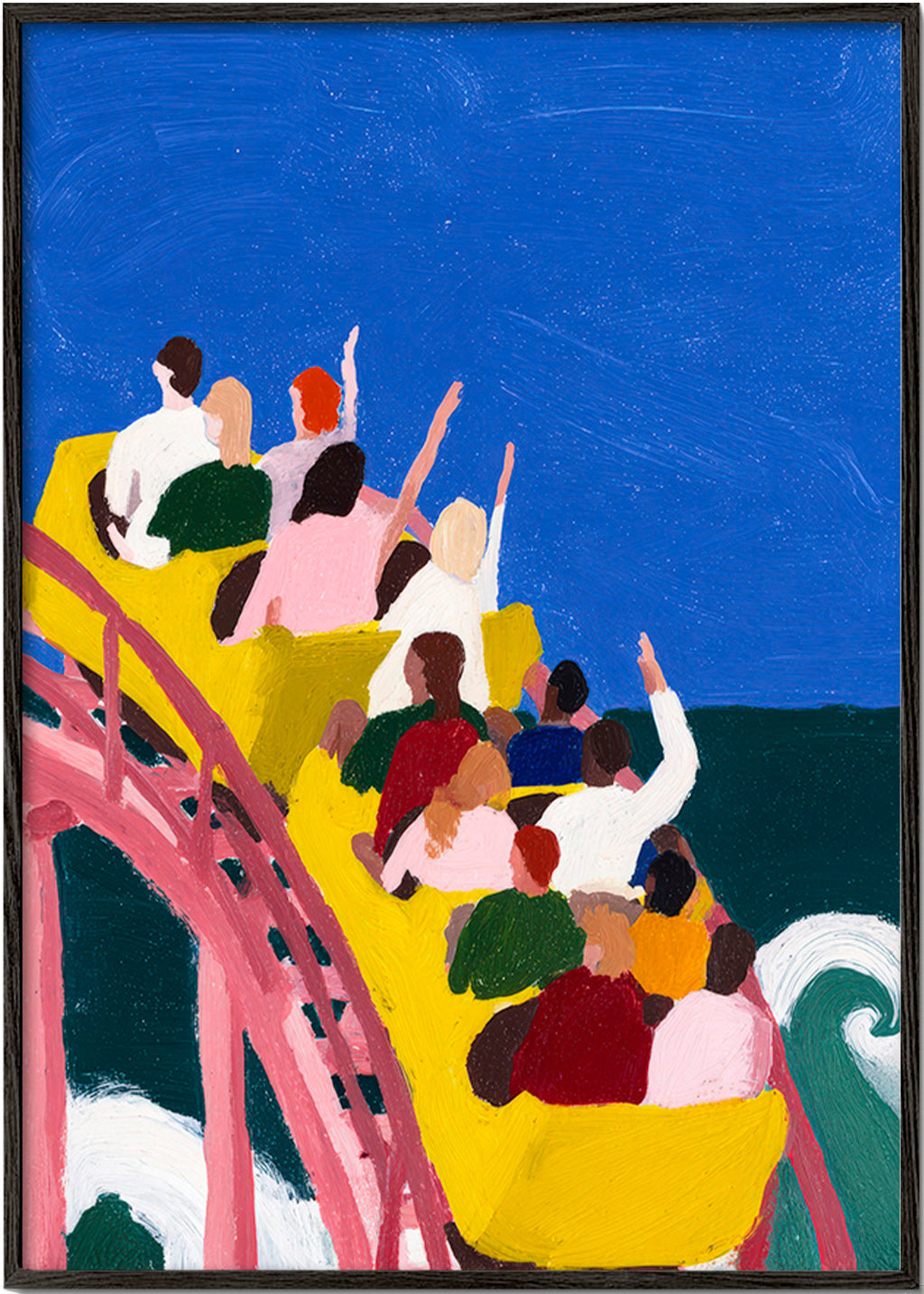 Illustration rutsjebane ved havet
