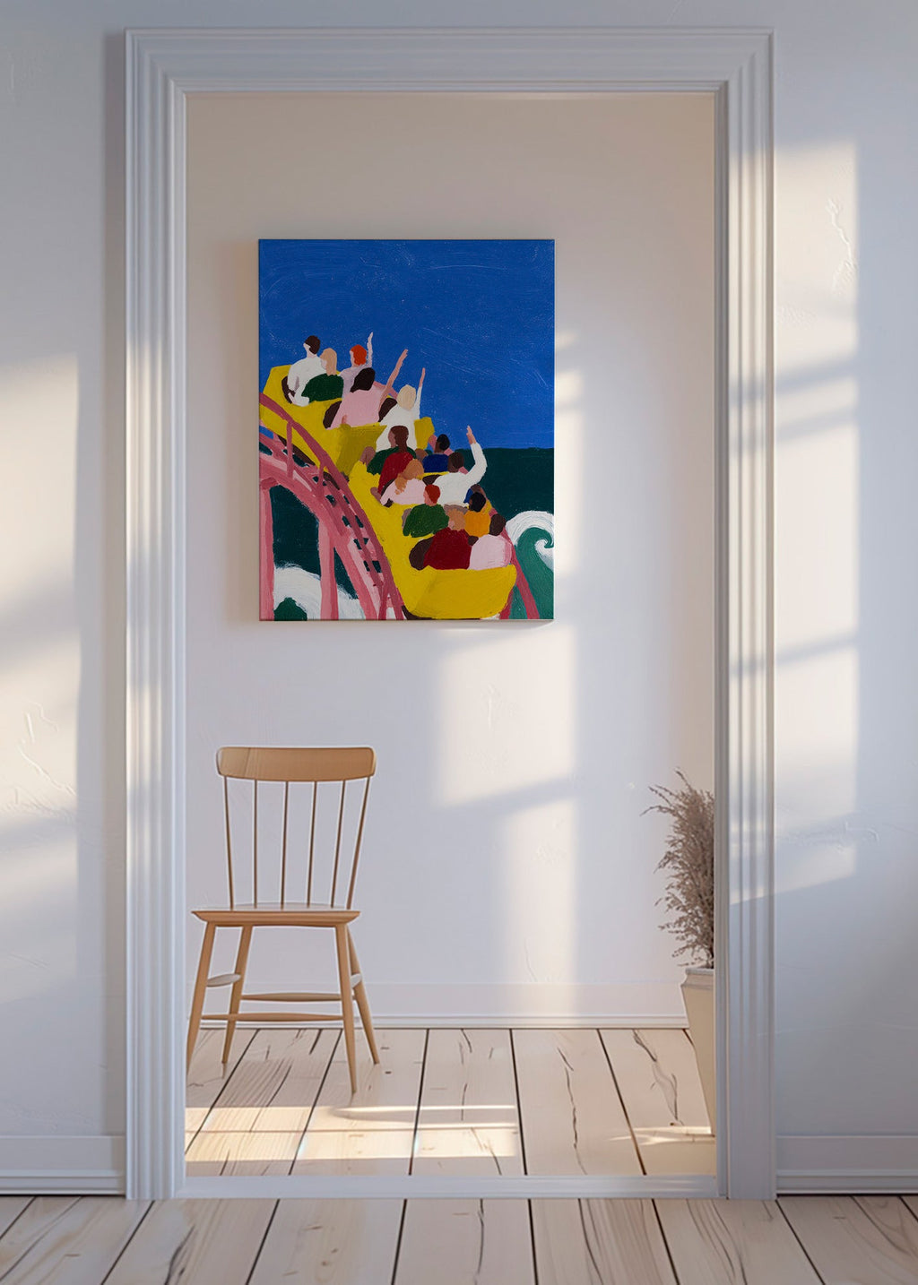 Illustration rutsjebane ved havet