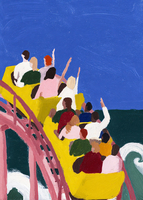 Illustration rutsjebane ved havet