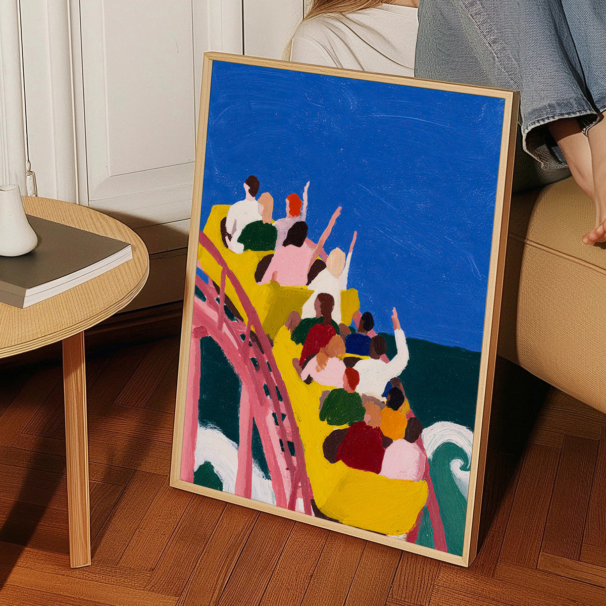 Illustration rutsjebane ved havet