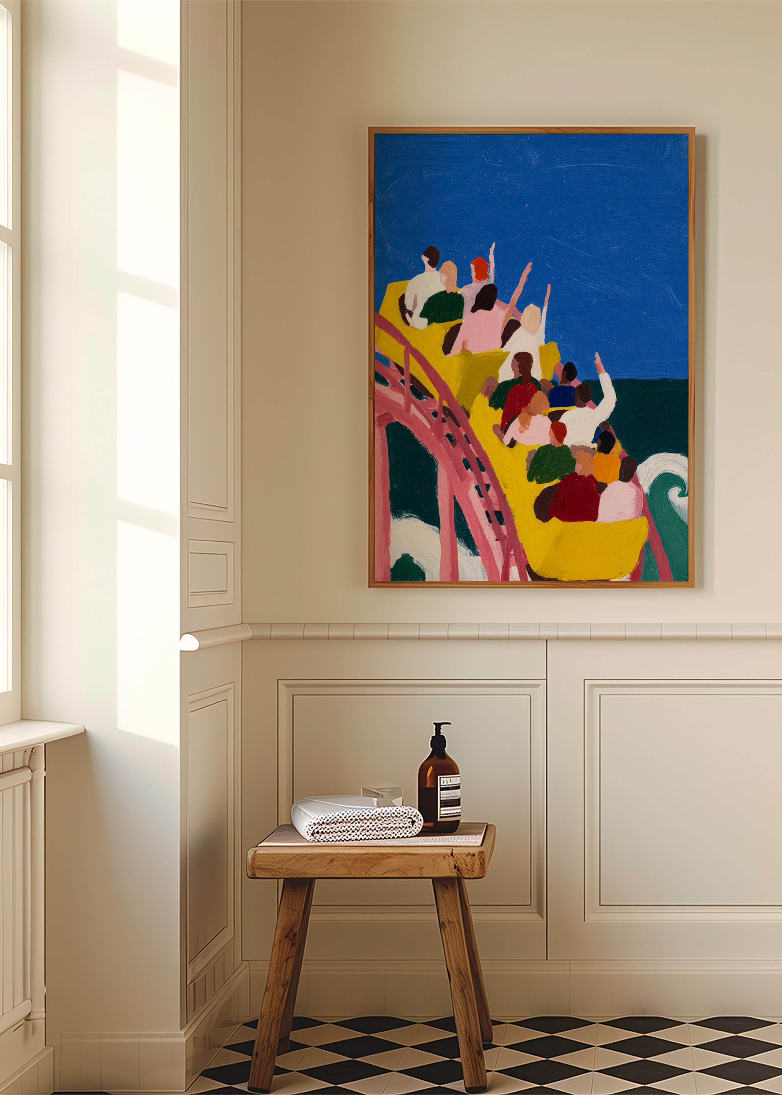Illustration rutsjebane ved havet