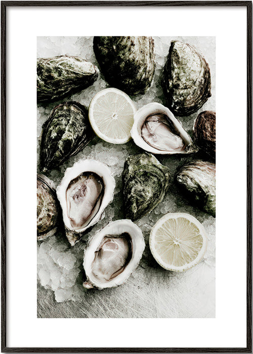 Køkkenkunst med østers og citron