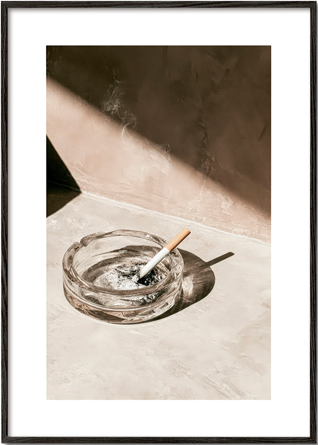 Køkkenfotografi med glas askebæger