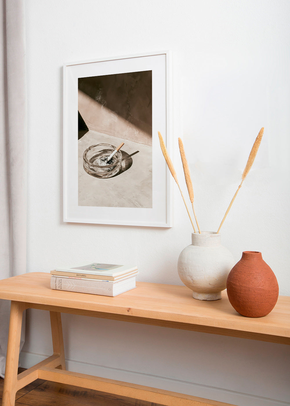Køkkenfotografi med glas askebæger