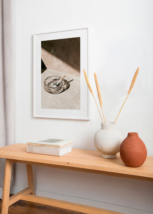 Køkkenfotografi med glas askebæger