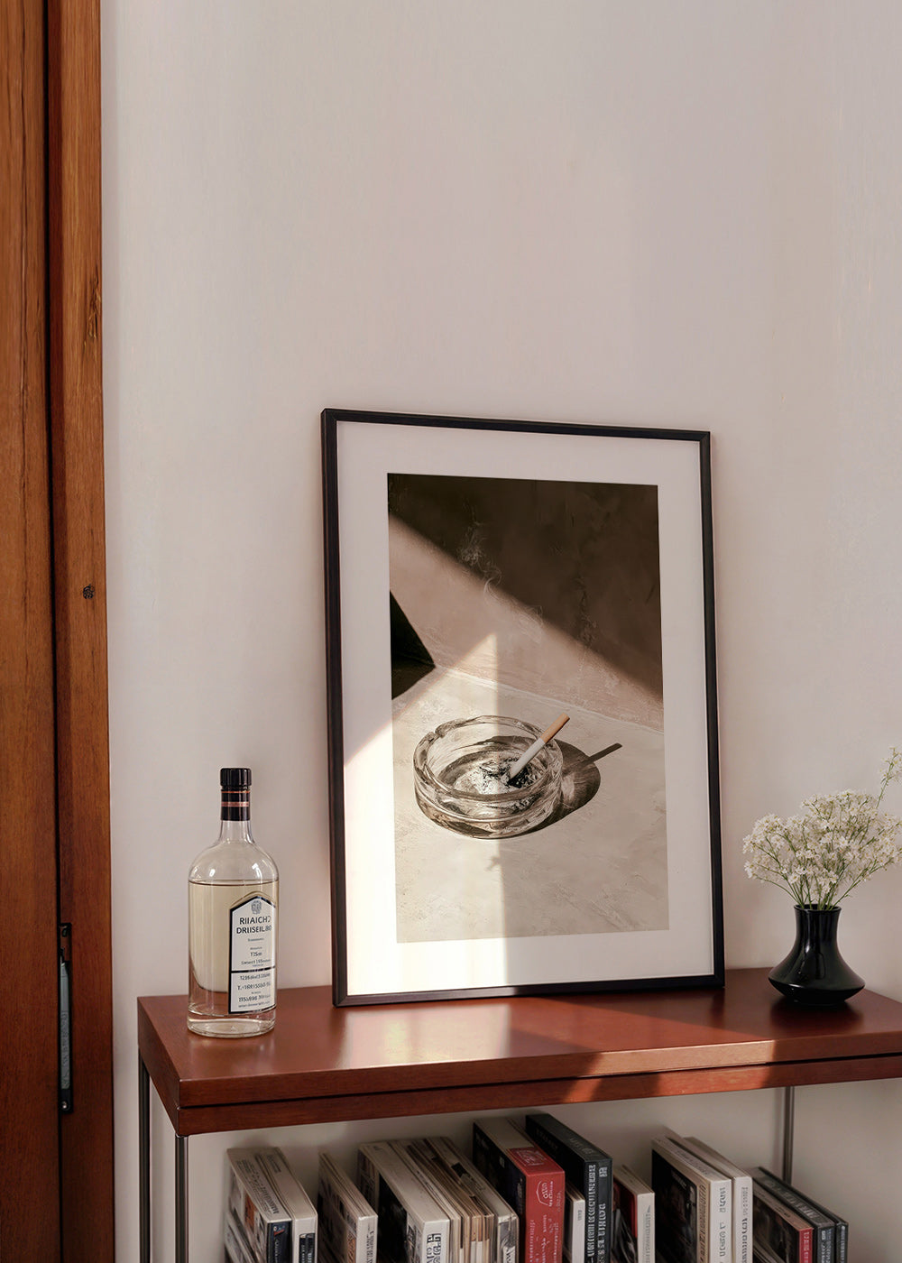 Køkkenfotografi med glas askebæger