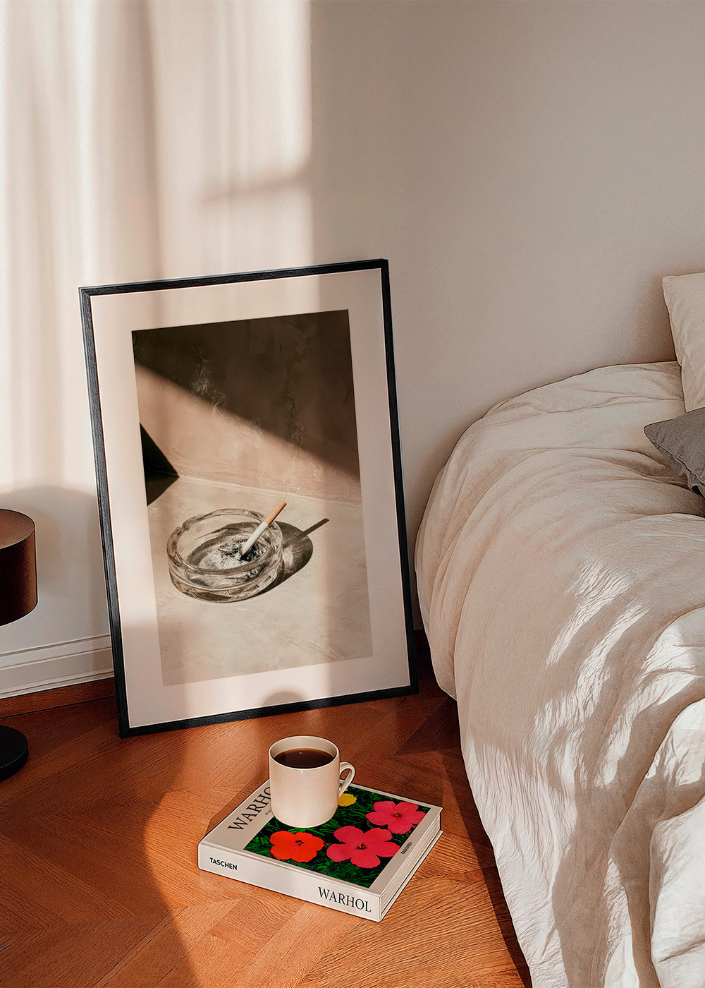 Køkkenfotografi med glas askebæger