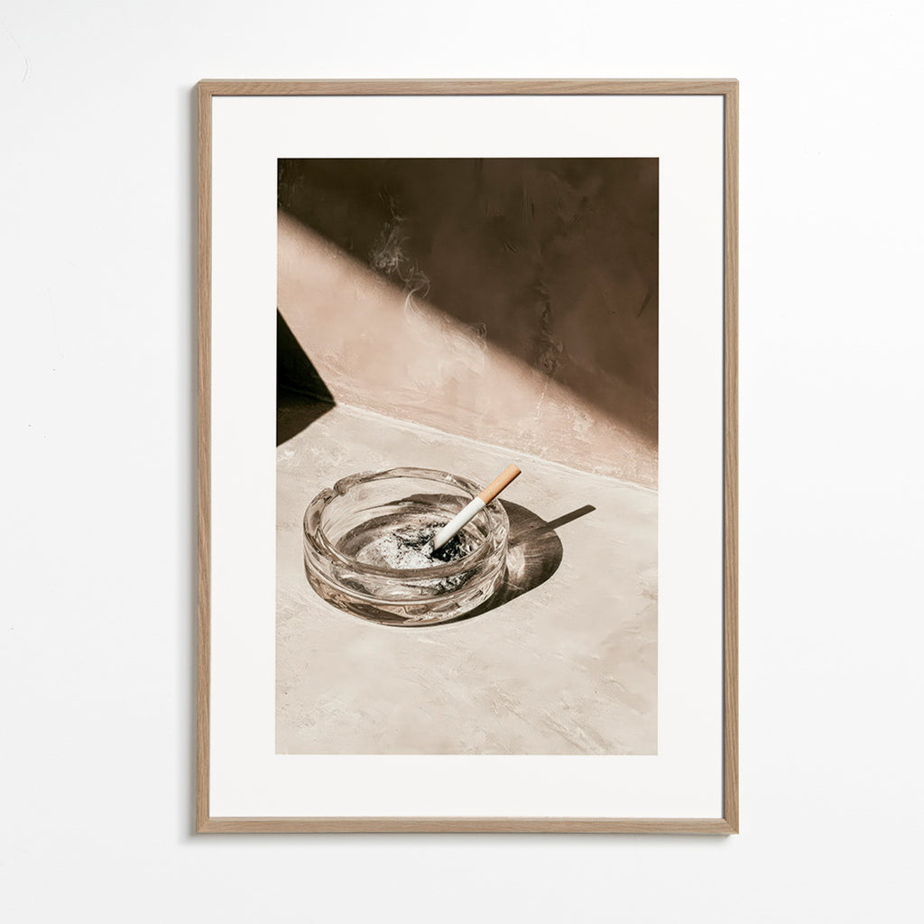 Køkkenfotografi med glas askebæger