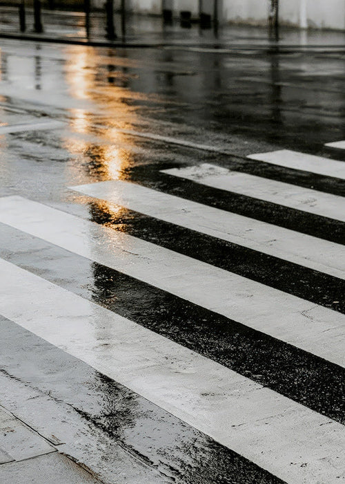 Fotografi by: vådt fodgængerfelt