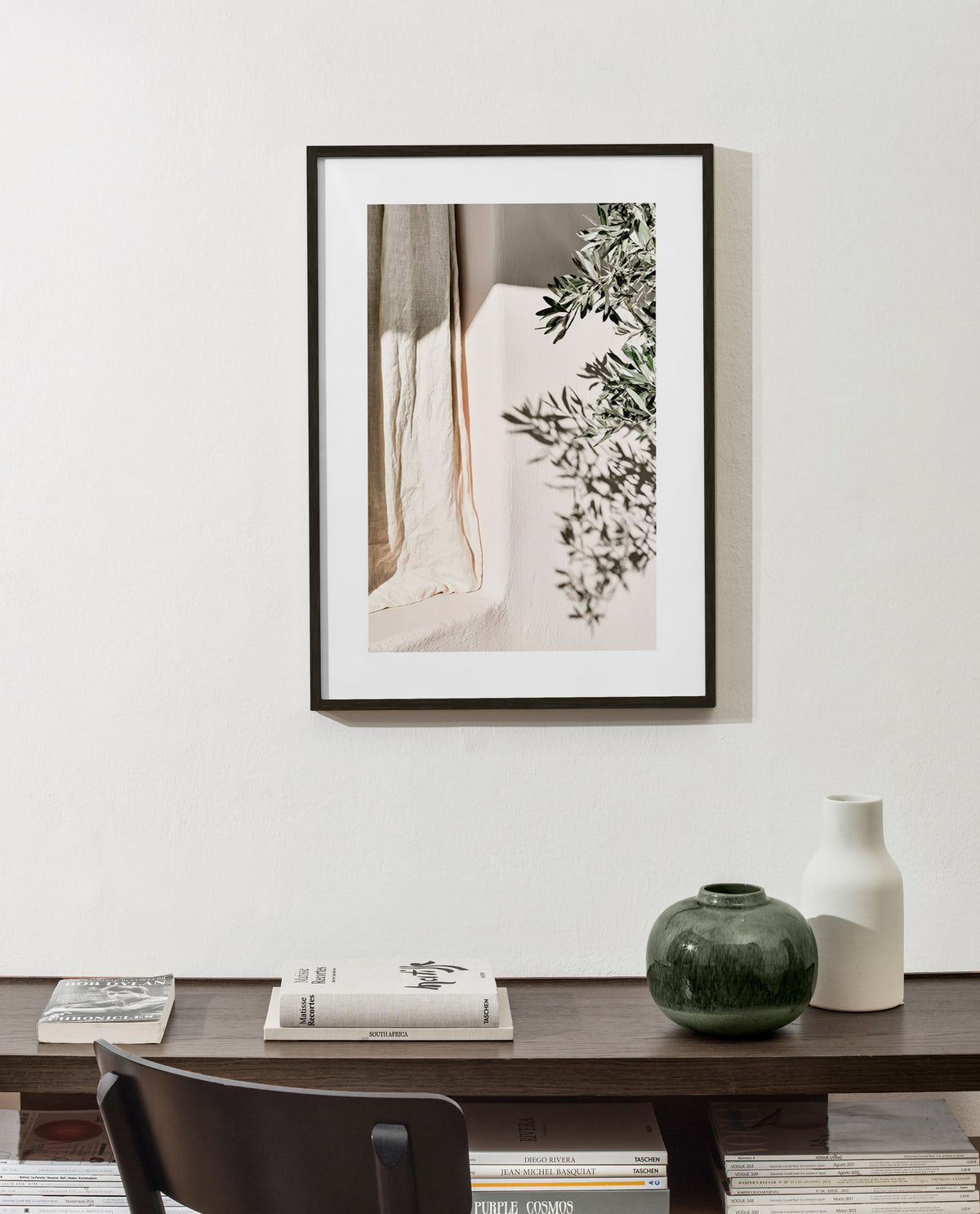 Botanisk plakat hør og olivengren