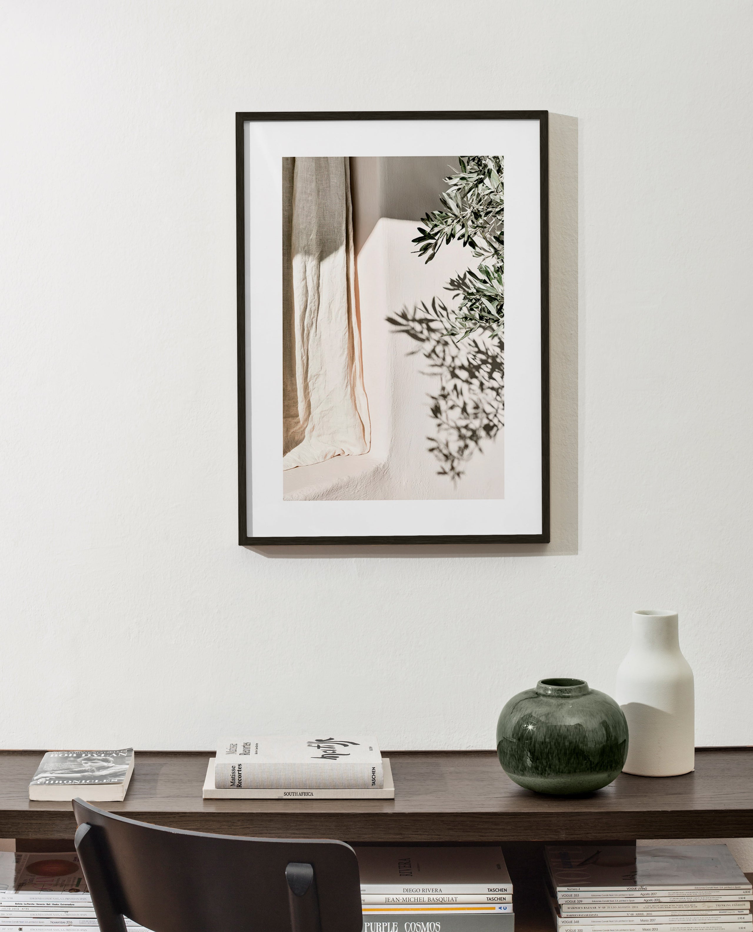 Botanisk plakat hør og olivengren