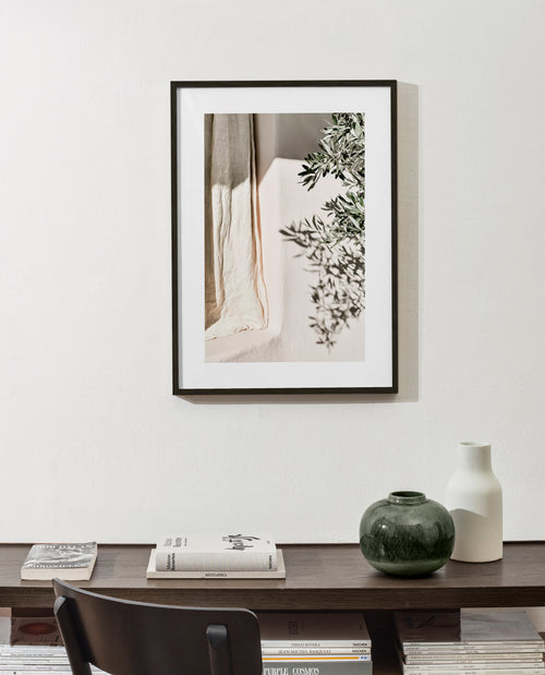 Botanisk plakat hør og olivengren