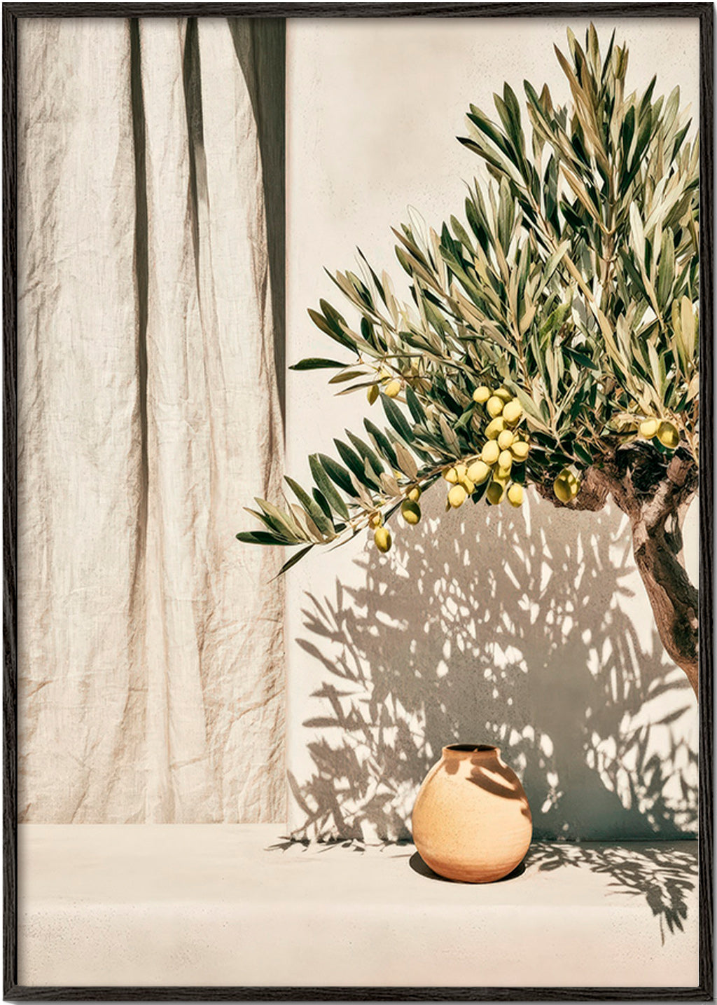 Botanisk plakat olivengren