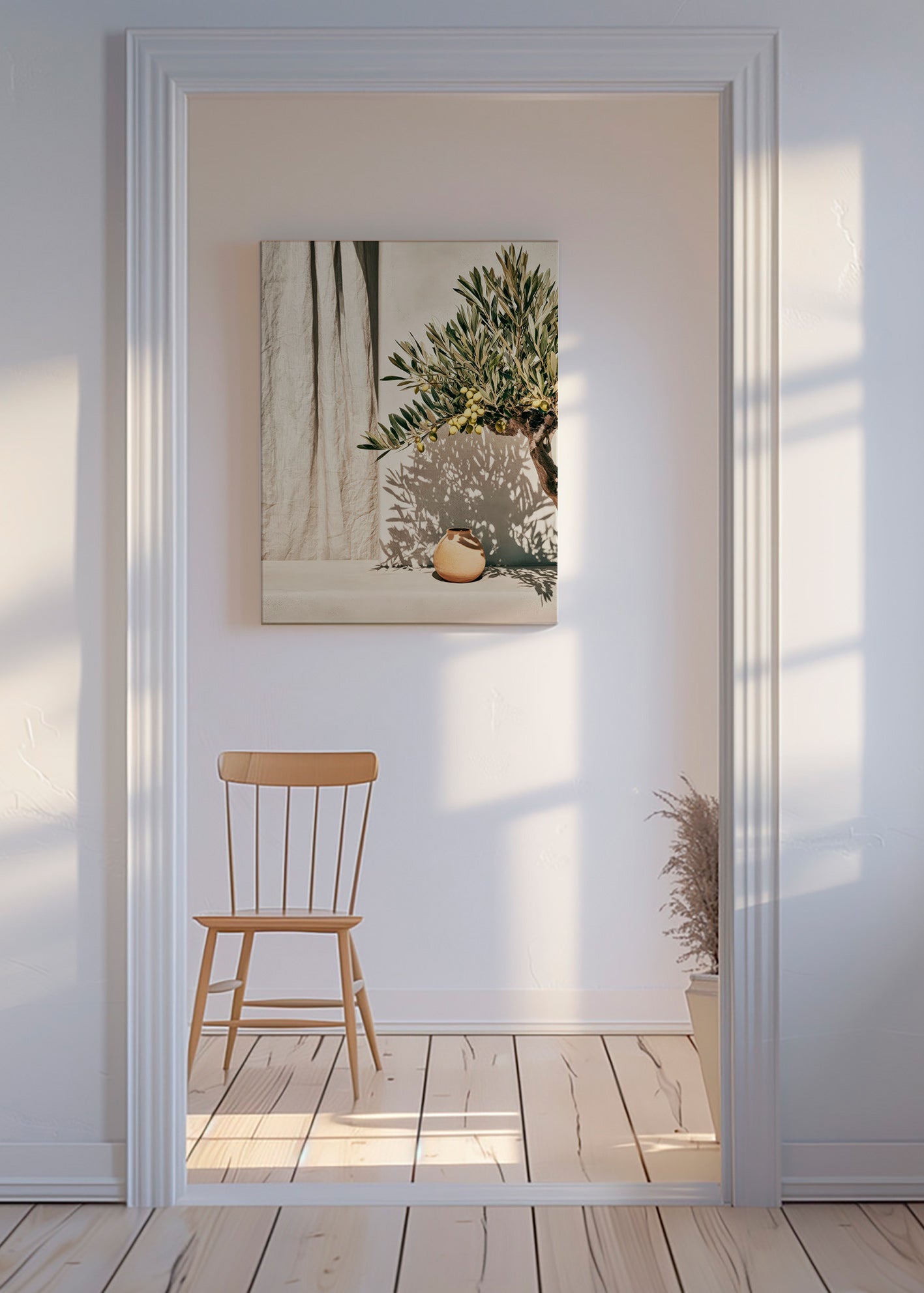 Botanisk plakat olivengren