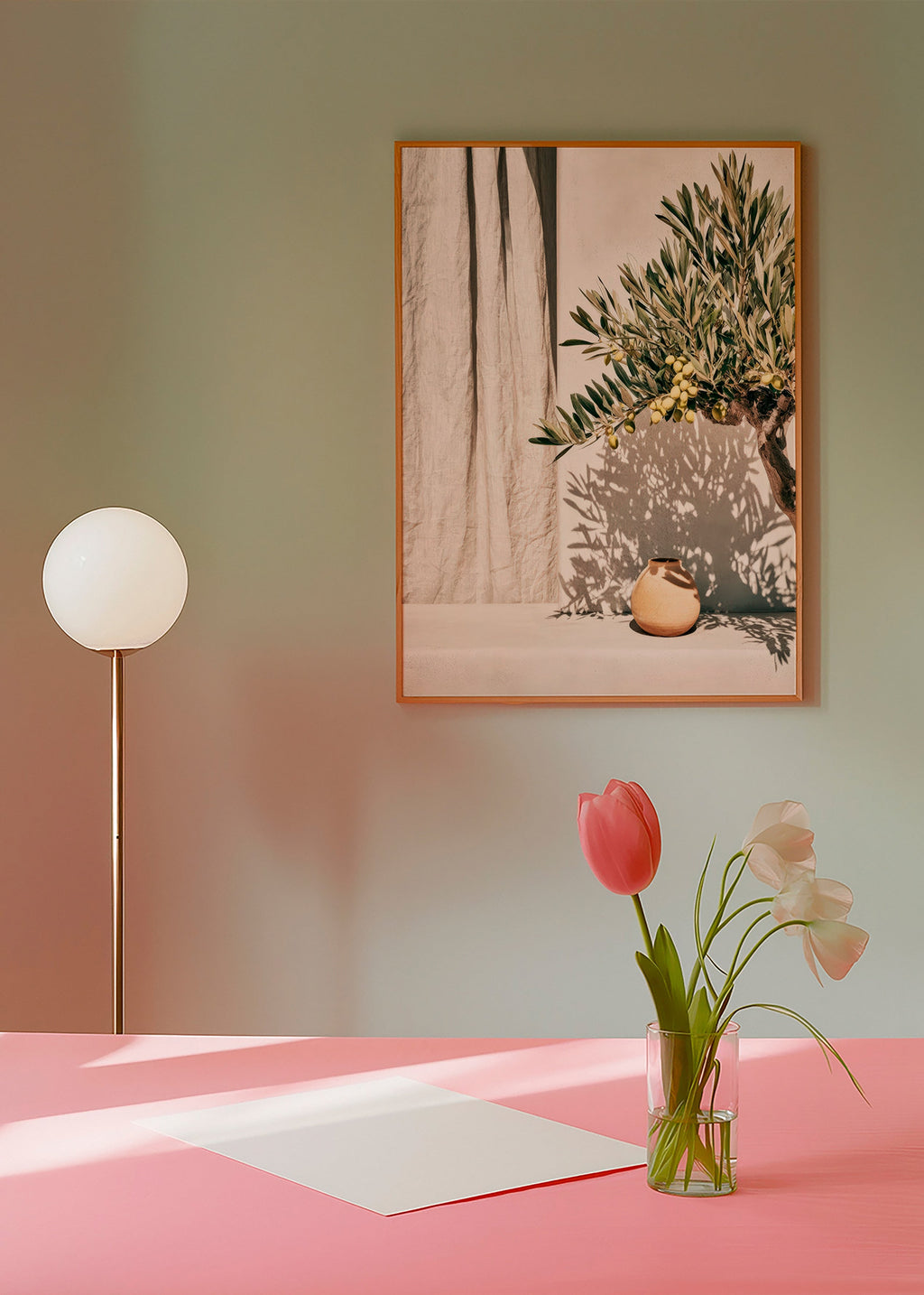 Botanisk plakat olivengren
