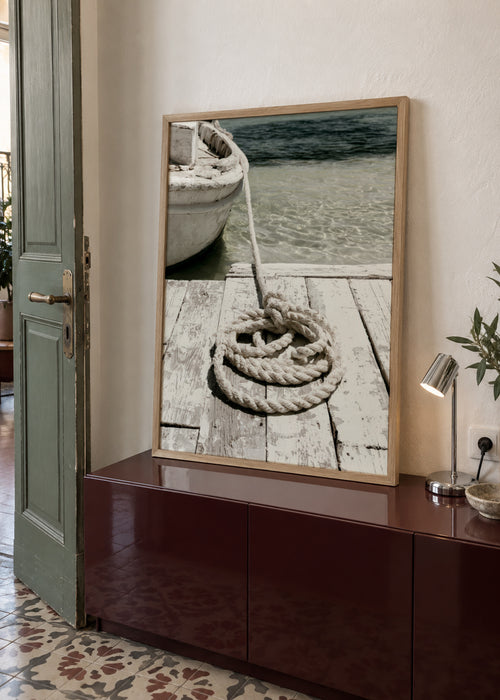 Dockside Rope - Framed poster in an interior