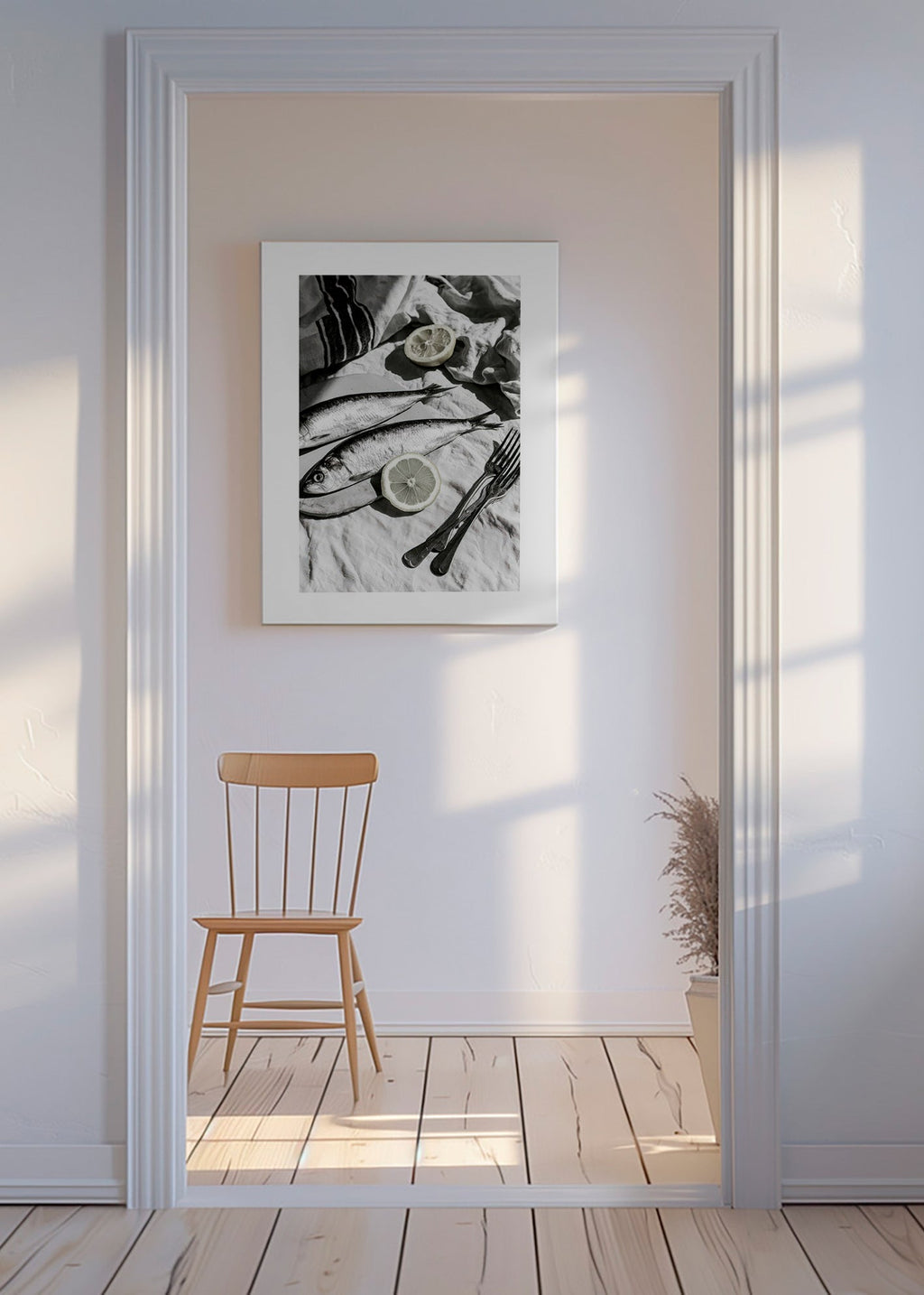 Køkkenkunst: sild og citron i sort-hvid