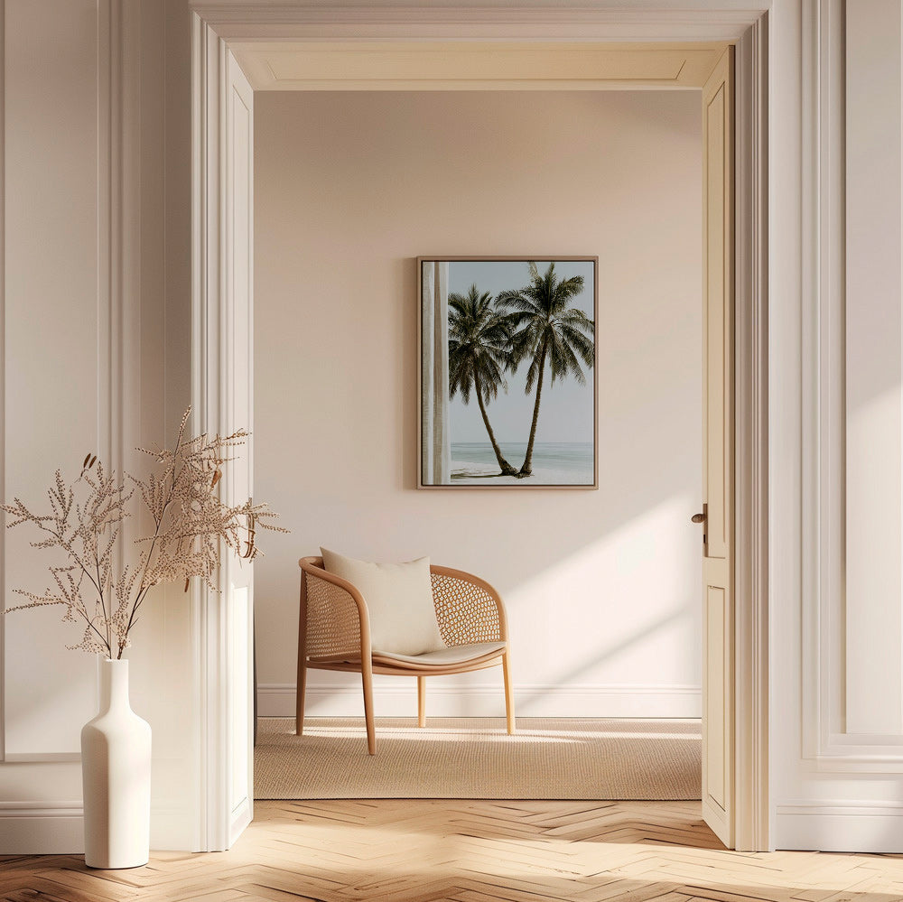 Botanisk plakat tvillingpalmer