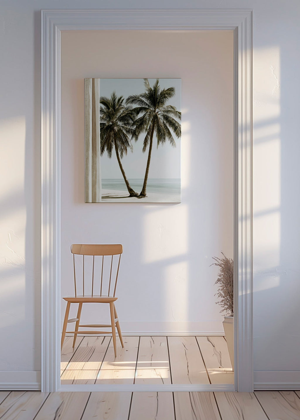 Botanisk plakat tvillingpalmer