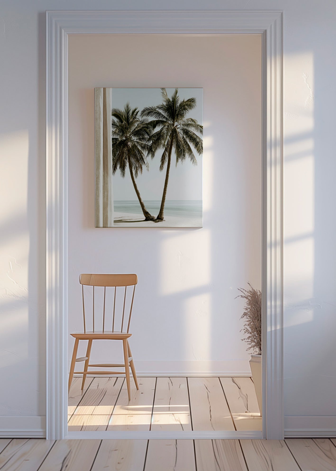 Botanisk plakat tvillingpalmer