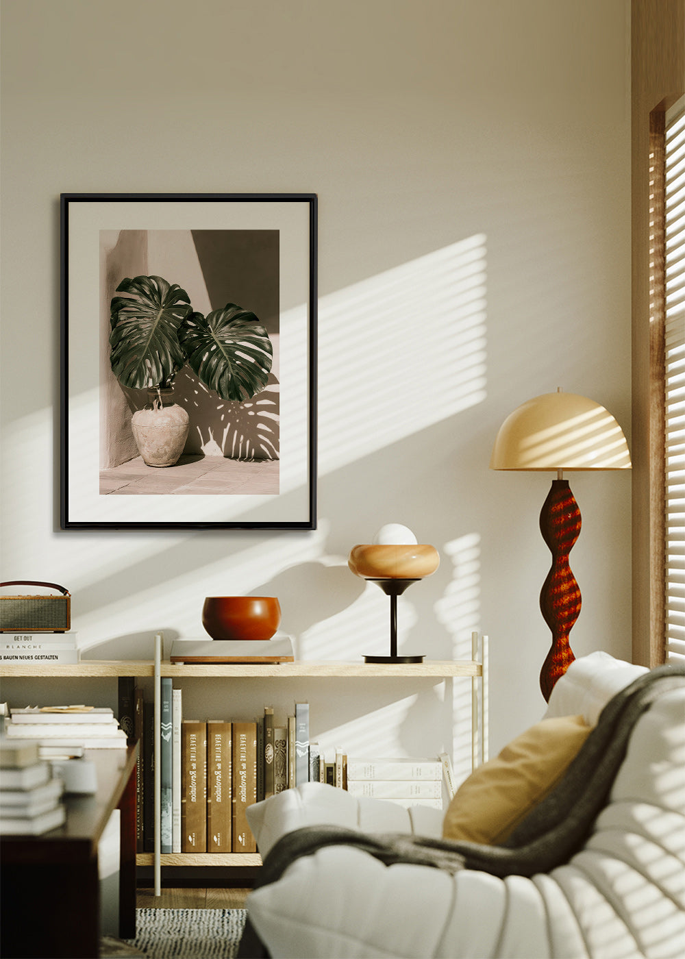 Botanisk plakat Monstera i potte