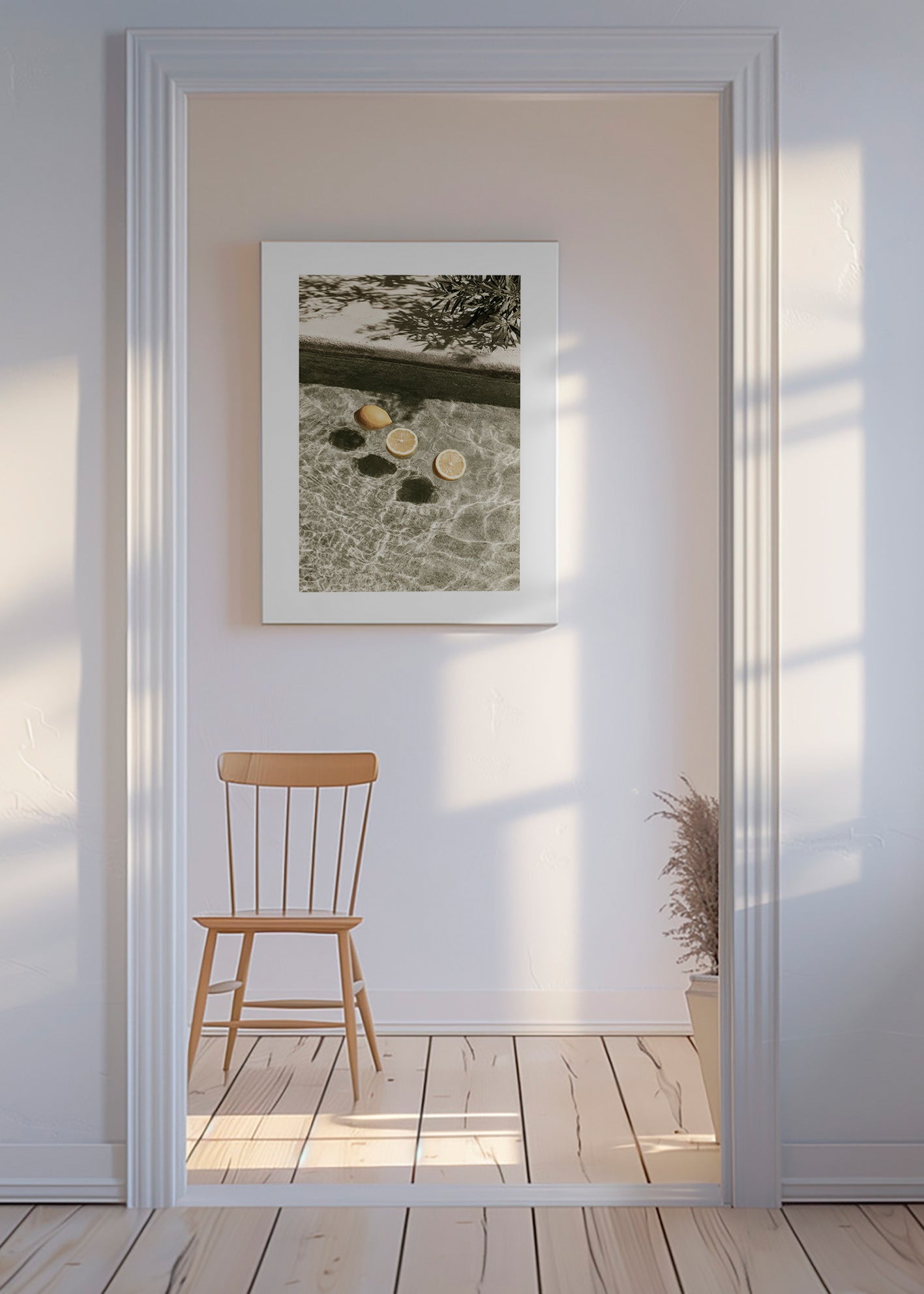 Køkkenkunst med svævende citroner