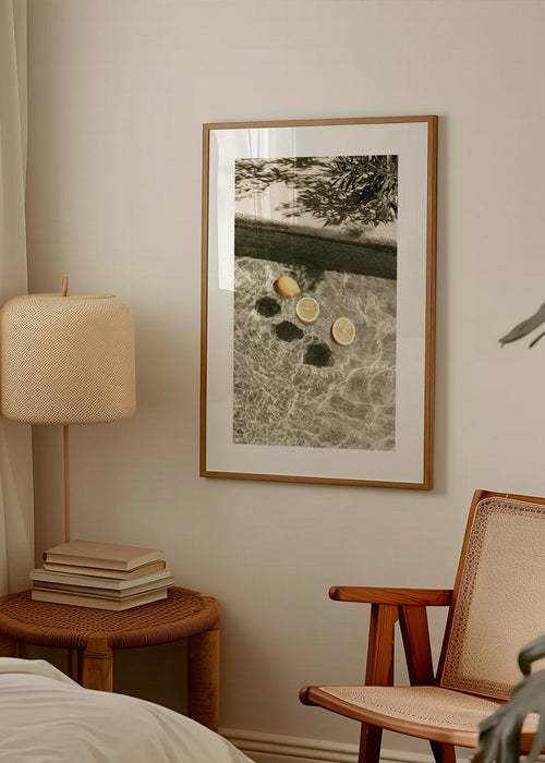 Køkkenkunst med svævende citroner