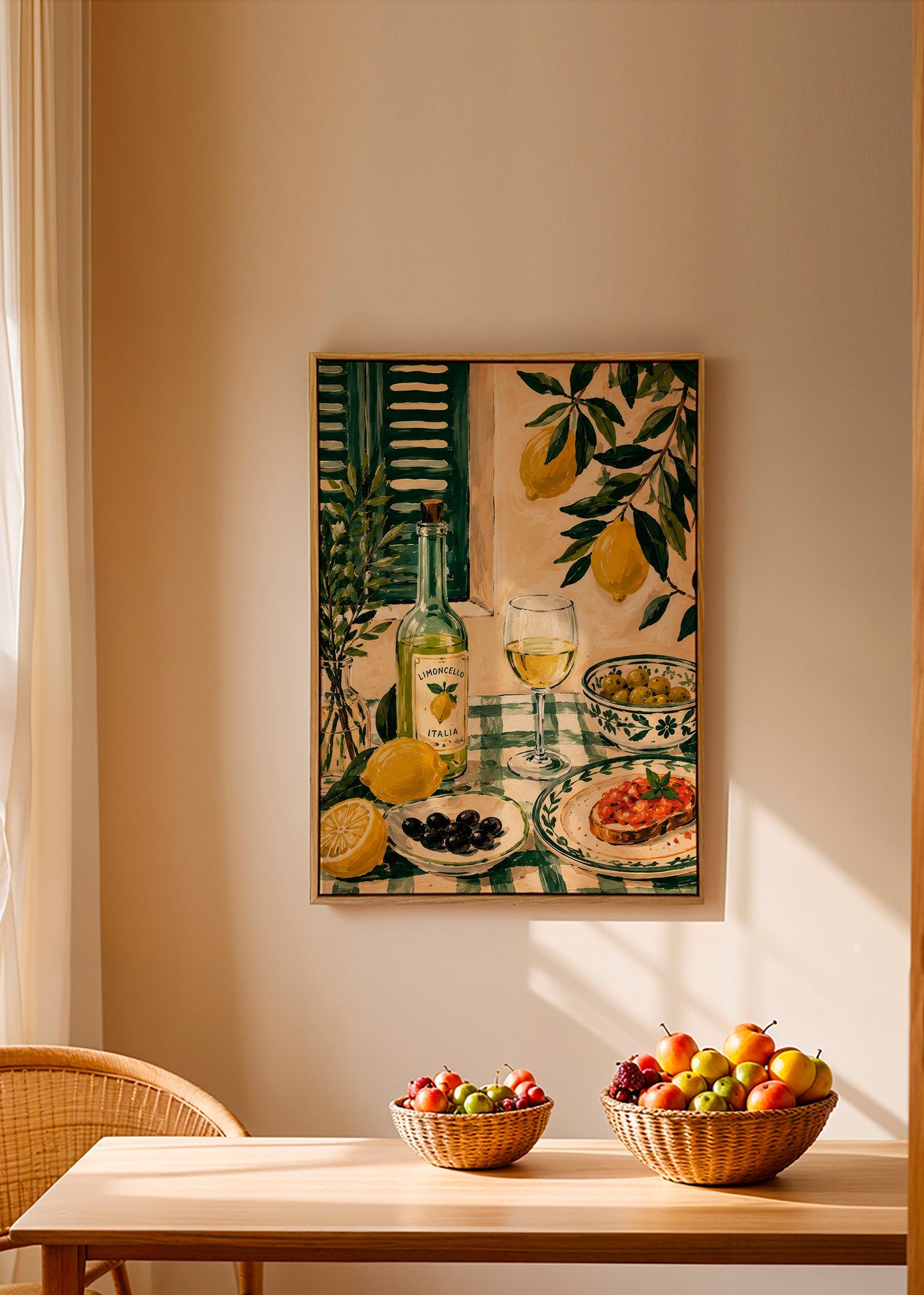 Køkkenkunst: stilleben med citron og limoncello