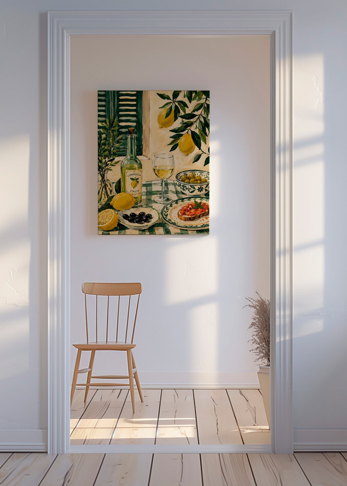 Køkkenkunst: stilleben med citron og limoncello