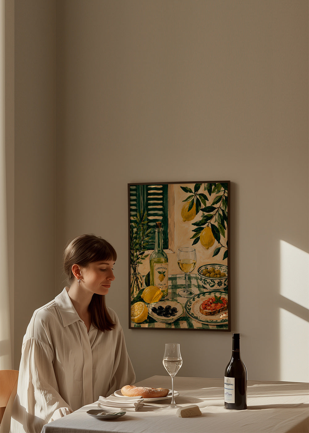 Køkkenkunst: stilleben med citron og limoncello