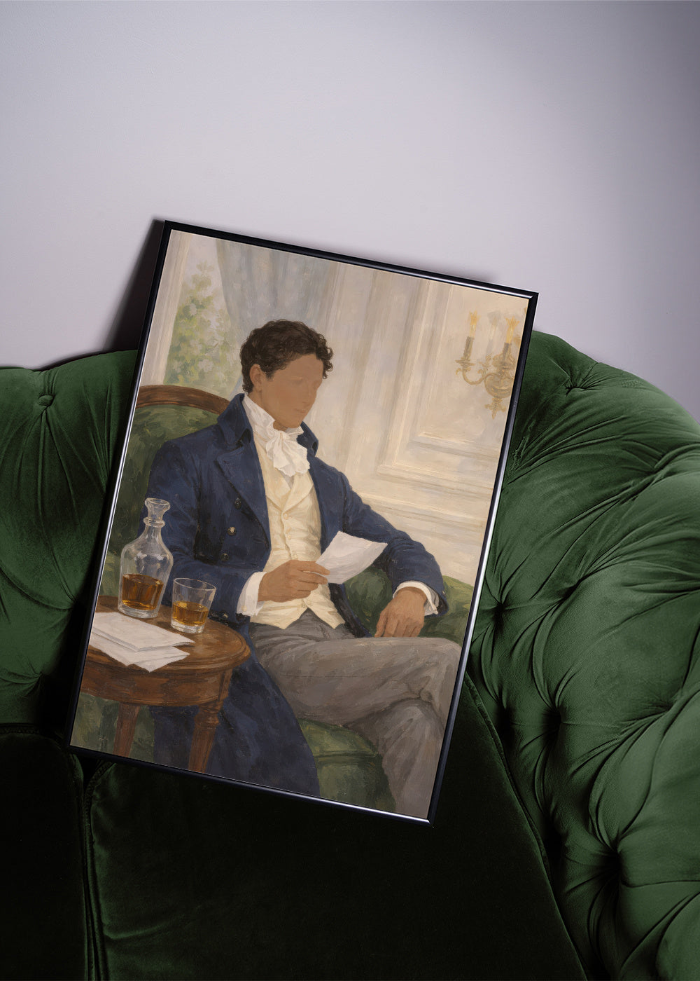 The Gentleman’s Letter - Framed poster in an interior