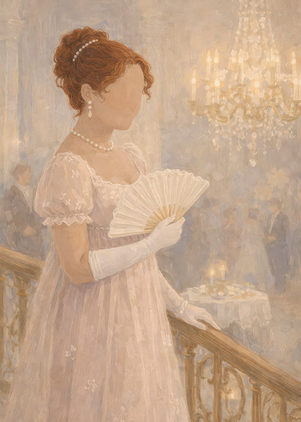 Illustration dame i balsal