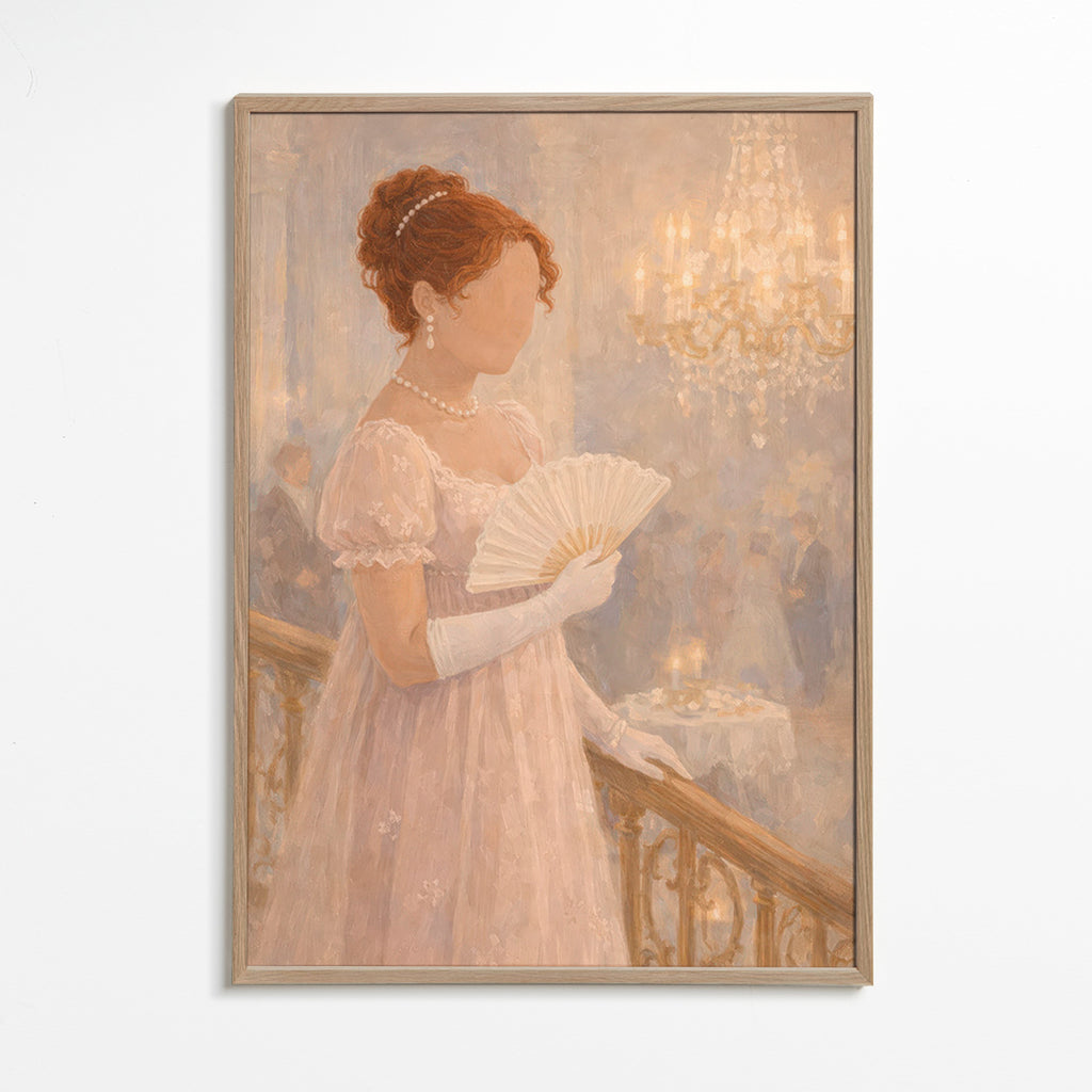 Illustration dame i balsal